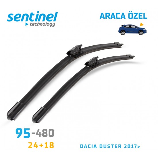 Araca Özel Silecek Takımı Dacıa Duster 2017>,  24" 18" 95-481